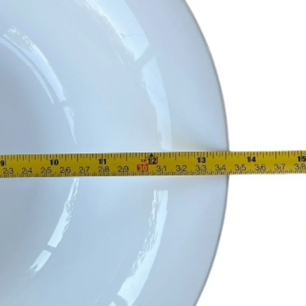 Pottery Barn Large White Ceramic Pasta Bowl | Made in Italy | 13.5” Serving Bowl